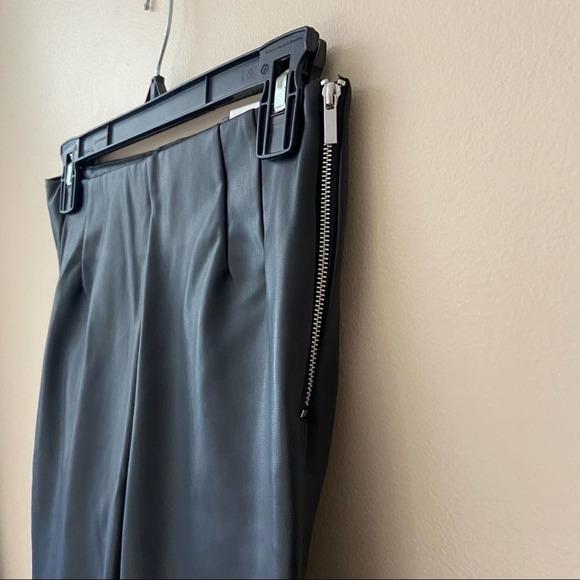 NWT ZARA Blogger Fave Faux Leather Zippered Ankle Leggings Black Small Women’s - Picture 6 of 10